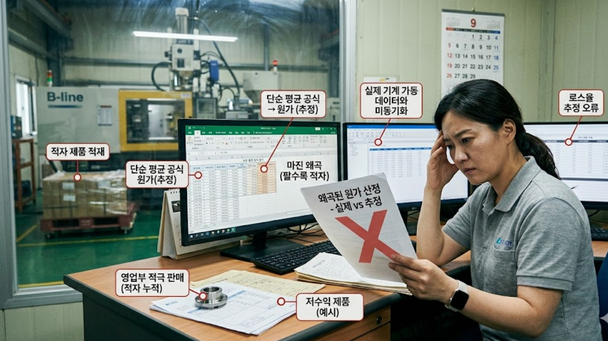 왜곡된 제품 원가